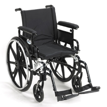 Drive Medical Lightweight Wheelchair drive™ Viper Plus GT Dual Axle Full Length Arm Swing-Away Footrest Black Upholstery 18 Inch Seat Width Adult 300 lbs. Weight Capacity - Each - PLA418FBFAARAD-SF-EA
