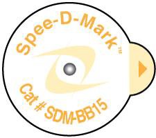 Precision Dynamics Skin Marker Spee-D-Mark™ Yellow / White 1.5 mm BB - Box of 100 - SDM-BB15-BX