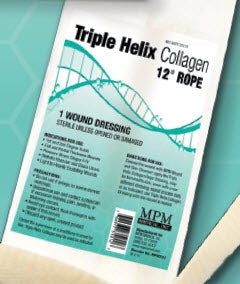 MPM Medical Collagen Dressing Triple Helix® 12 Inch Rope 5 Count - Case of 50 - MP00312-CS
