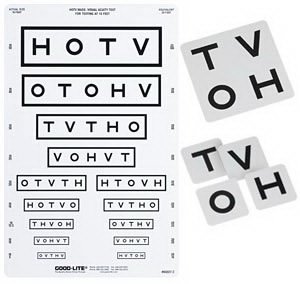 Good-Lite Eye Chart MassTest™ 10 Foot Distance Acuity Test - Each - 600312-EA