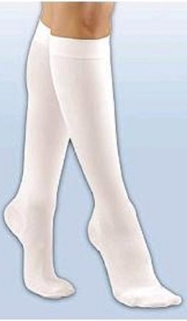 BSN Medical Anti-embolism Stocking JOBST® Activa Knee High Medium White Closed Toe - Pair - 7587321-PR