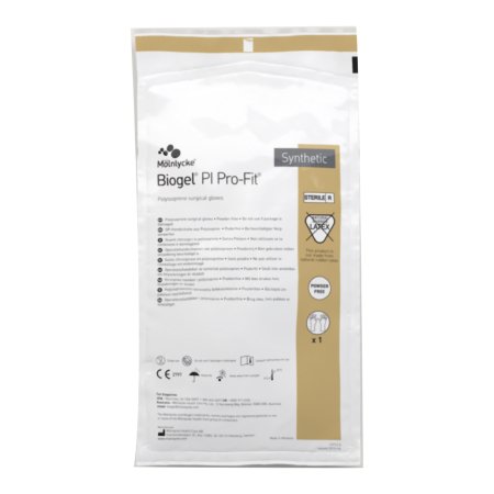 Molnlycke Surgical Glove Biogel® PI Pro-Fit® Size 8.5 Sterile Polyisoprene Standard Cuff Length Micro-Textured Cream Not Chemo Approved - Case of 200 - 47985-CS