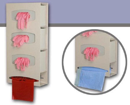 Bowman Manufacturing PPE Dispenser BOWMAN® Wall Mount Quartz Beige 10 W X 20.5 H X 4 D Inch ABS Plastic - Each - PS004-0212-EA