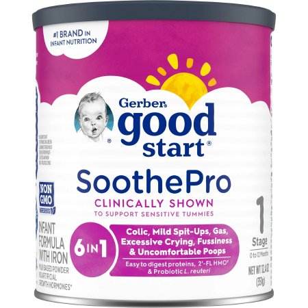 Nestle Healthcare Nutrition Infant Formula Gerber® Good Start® SoothePro 12.4 oz. Can Powder Fussiness / Gas / Crying - Case of 6 - 5000062401-CS