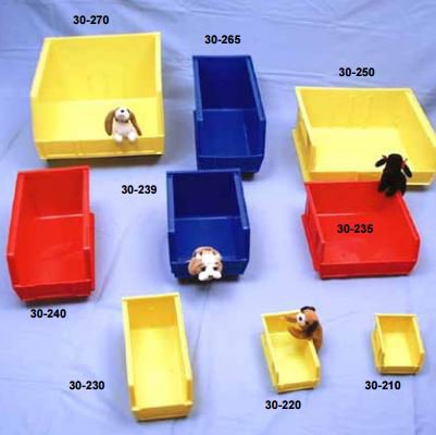 Healthmark Industries Storage Bin Red Plastic 7.38 X 4.12 X 3 Inch - Each - 30-220 RD-EA