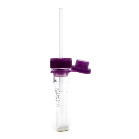 ASP Global LLC Safe-T-Fill® Capillary Blood Collection Tube Whole Blood Tube K2 EDTA Additive 2.1 X 113 mm 150 ÂµL Purple Pierceable Attached Cap Plastic Tube - Bag of 50 - 077052-BG