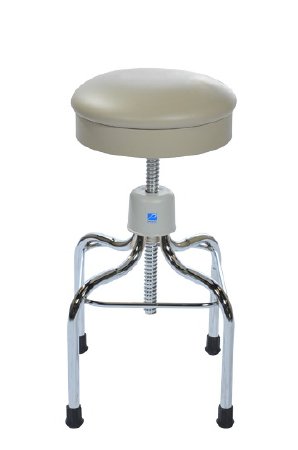 Pedigo Products Operating Room Stool Contoured Backrest Screw Shaft Gray - Each - P-1038-SS-GRY-EA