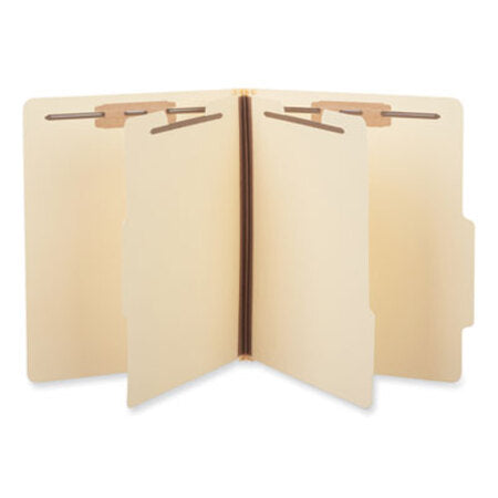 Universal® Six-Section Classification Folders, 2" Expansion, 2 Dividers, 6 Fasteners, Letter Size, Manila Exterior, 15/Box - Box of 1 - UNV-10300-BX