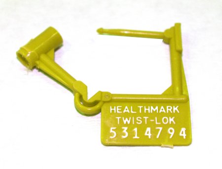 Healthmark Industries Tamper Evident Seal Twist-Loks Numbered Yellow Plastic 1 Inch - Pack of 100 - 5224 YL-PK