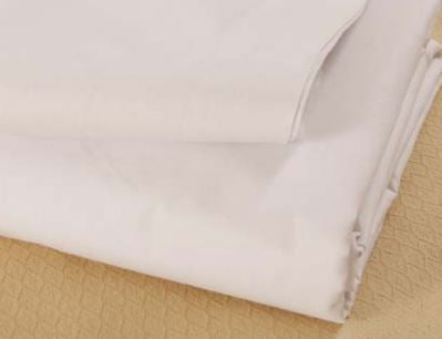 Hospitex / Encompass Group Bed Sheet Global Select Draw 54 X 81 Inch White / Red Hem Cotton 55% / Polyester 45% Reusable - Each - 53767-081-EA