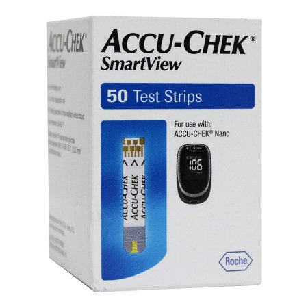 Roche Diabetes Care Blood Glucose Test Strips Accu-Chek® SmartView 50 Strips per Pack - Box of 50 - 06337538001-BX