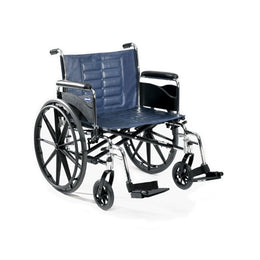 Invacare Wheelchair Tracer® IV Dual Axle Full Length Arm Midnight Blue Upholstery 20 Inch Seat Width Adult 350 lbs. Weight Capacity - Each - T420RFAP-EA