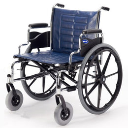 Invacare Bariatric Wheelchair Tracer® IV Heavy Duty Dual Axle Desk Length Arm Midnight Blue Upholstery 24 Inch Seat Width Adult 450 lbs. Weight Capacity - Each - T4X24RDAP-EA