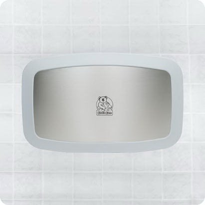 Koala Baby Changing Station Koala Bear Kare® Polypropylene Cabinet / Stainless Steel Veneer Panel Gray Horizontal Wall Mount - Each - KB200-01SS-EA
