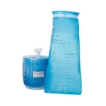 McKesson Emesis Bag McKesson 40 oz. Blue - Case of 100 - 16-EB40FLOZ-CS