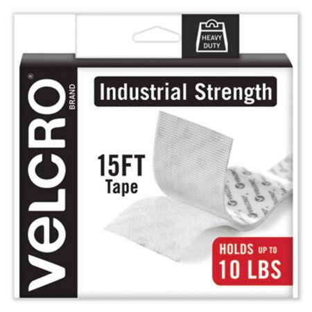Velcro® Brand Industrial-Strength Heavy-Duty Fasteners with Dispenser Box, 2" x 15 ft, White - Roll of 1 - VEK-90198-RL