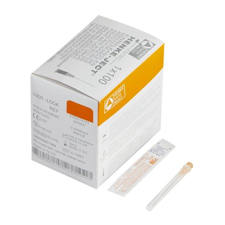 AirTite Products Hypodermic Needle HSW Fine-Ject® 2 Inch Length 25 Gauge Thin Wall Without Safety - Box of 100 - NH252-BX