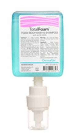 DermaRite Industries Shampoo and Body Wash TotalFoam® 1,000 mL Dispenser Refill Bottle Mild Scent - Case of 6 - 0026F-CS