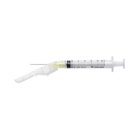 Terumo Medical Safety Hypodermic Syringe with Needle SurGuard® 3 mL 1 Inch 20 Gauge Hinged Safety Needle Ultra Thin Wall - Case of 400 - SG303L2025-CS