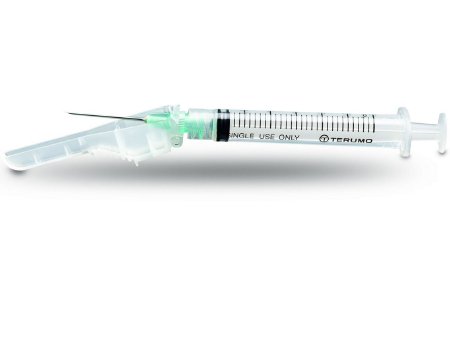 Terumo Medical Safety Hypodermic Syringe with Needle SurGuard® 3 mL 1 Inch 22 Gauge Hinged Safety Needle Ultra Thin Wall - Case of 400 - SG3-03L2225-CS