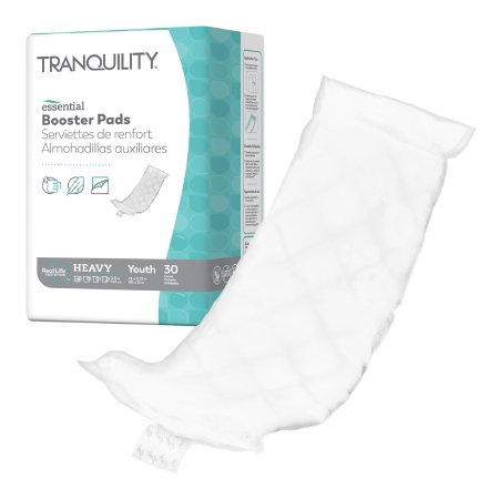 Principle Business Enterprises Booster Pad Tranquility® Essential 3-1/4 X 12 Inch Heavy Absorbency Superabsorbant Core One Size Fits Most - Bag of 30 - 2770-BG
