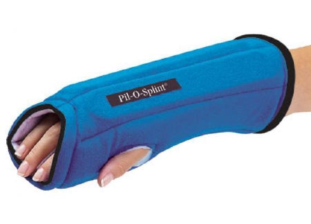 Brownmed Night Wrist Brace IMAK® RSI Universal Pil-O-Splint® ergoBeads® / Foam / Polyflannel Left or Right Hand Black / Blue One Size Fits Most - Each - A10312-EA