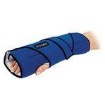 Brownmed Night Wrist Brace IMAK® RSI Adjustable Pil-O-Splint® ergoBeads® / Foam / Polyflannel Left or Right Hand Black / Blue One Size Fits Most - Each - A10112-EA