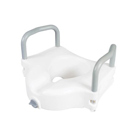 Apex-Carex Healthcare Raised Toilet Seat with Arms Classics 4-1/2 Inch Height White 300 lbs. Weight Capacity - Case of 3 - FGB31877 0000-CS