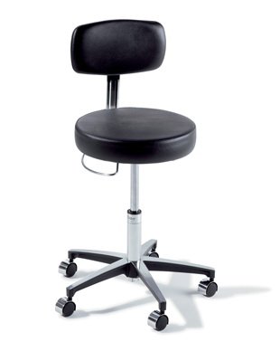 Midmark Air Lift Exam Stool Ritter® 277 Classic Series Pneumatic Height Adjustment 5 Casters Shadow - Each - 277-002-232-EA