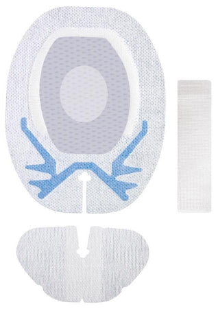 Medline Integrated Securement Dressing Sorbaview SHIELD Fabric / Film 4-3/4 X 6-1/4 Inch Sterile - Case of 50 - SV733AFXT-CS