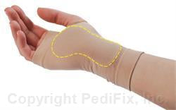 Pedifix Wrist Support Visco-GEL® Carpal Tunnel Relief Sleeve Spandex / Nylon / Visco-GEL® Right Hand Beige Large - Each - 8020-LR-EA