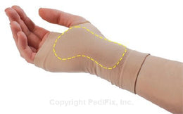 Pedifix Wrist Support Visco-GEL® Carpal Tunnel Relief Sleeve Spandex / Nylon / Visco-GEL® Left Hand Beige Small - Each - 8020-SL-EA