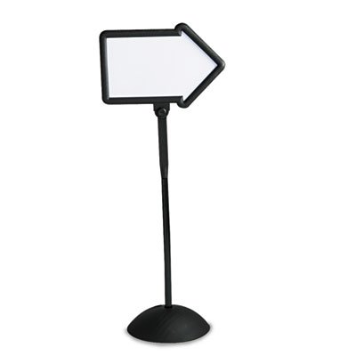 Safco® WriteWay Double-Sided Magnetic Dry Erase Standing Message Sign, Arrow, 64.25" Tall Black Stand, 25.5 x 17.75 White Face - Each - SAF-4173BL-EA
