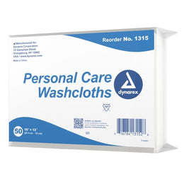 Dynarex Washcloth Dynarex® 10 X 13 Inch White Disposable - Each - 1315-EA