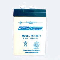 Bulbtronics Sealed Lead Acid Battery Pack Power-Sonic® 6V Rechargeable 1 Pack - Each - 0028147-EA