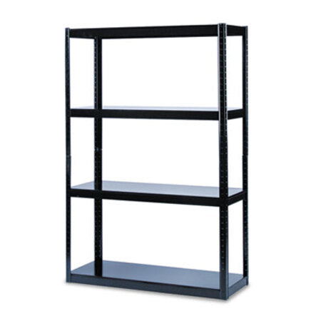 Safco® Boltless Steel Shelving, Five-Shelf, 48w x 18d x 72h, Black - Each - SAF-5246BL-EA