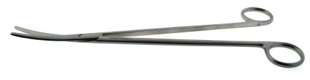 BR Surgical IUD String Scissors BR Surgical 9 Inch Length Surgical Grade Stainless Steel NonSterile Finger Ring Handle Curved Blunt Tip / Blunt Tip - Each - BR08-50623-EA