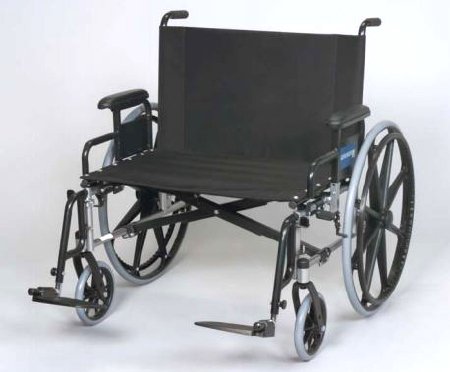 Graham-Field Bariatric Wheelchair Regency XL 2002 Full Length Arm Swing-Away Elevating Legrest Black Upholstery 28 Inch Seat Width Adult 600 lbs. Weight Capacity - Each - 56281850-EA