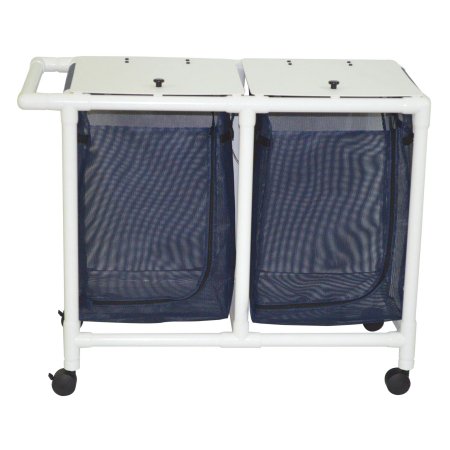 MJM International Double Hamper with Bags 200 Series 4 Casters 25.71 gal. - Each - 218-D-EA