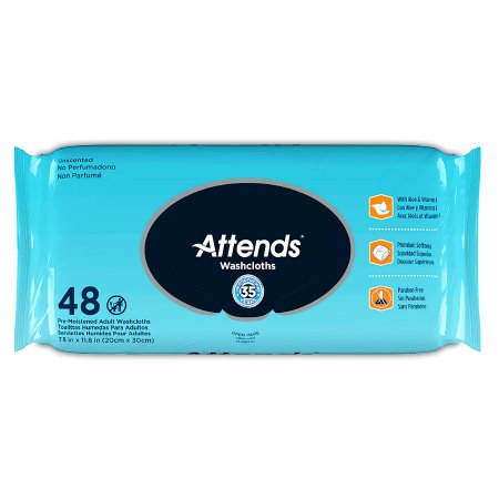 Attends Healthcare Products Personal Wipe Attends® Soft Pack Aloe Unscented 48 Count - Pack of 48 - WCU48-PK