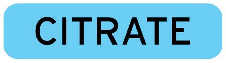 United Ad Label Drug Label WorkSafe™ Anesthesia Label Citrate Blue 5/16 X 1-1/4 Inch - Roll of 760 - ULHT124-RL