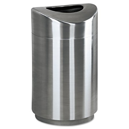 Lagasse Trash Can Eclipse 30 gal. Round Satin Finish Stainless Steel Open Top - Each - RCPR2030SSPL-EA
