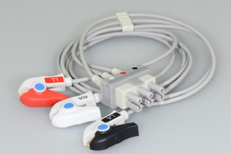 Sage Services Group ECG Lead Set 0.9 Meter, Reusable, 3-Leads, Grabber, Shielded - Each - L08-03-29P-EA