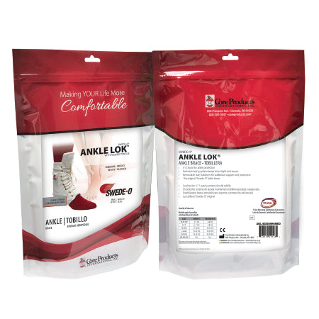 Core Products Ankle Brace Swede-O® Ankle Lok® Medium Lace-Up Foot - Each - AKL-6330-WH-MED-EA