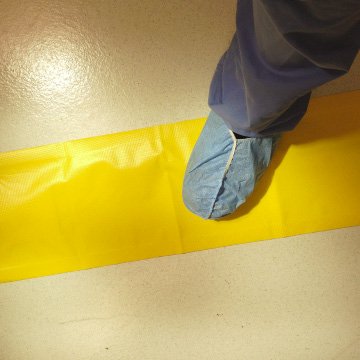 DeRoyal Safety Floor Strip Safe Cord™ Yellow, Adhesive, 9 X 28 Inch, Disposable - Case of 30 - 71-4311-CS