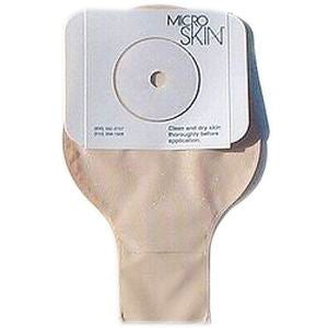 Cymed Ileostomy Pouch MicroSkin® One-Piece System 11 Inch Length 1 Inch Stoma Drainable Flat, Pre-Cut - Box of 10 - 78425V-BX