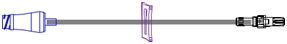 ICU Medical IV Extension Set Needle-Free Port Small Bore 7 Inch Tubing - Case of 50 - B33150-CS