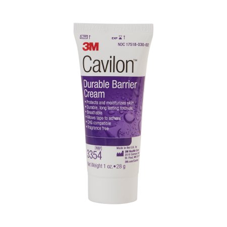 3M Skin Protectant 3M™ Cavilon™ 1 oz. Tube Unscented Cream CHG Compatible - Case of 48 - 3354-CS