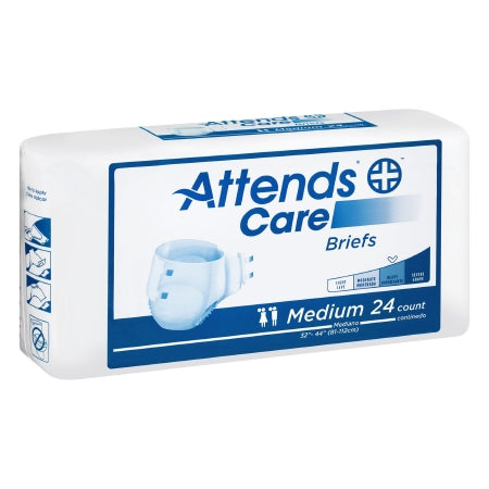 Attends Healthcare Products Unisex Adult Incontinence Brief Attends® Care Medium Disposable Moderate Absorbency - Bag of 24 - BRHC20-BG