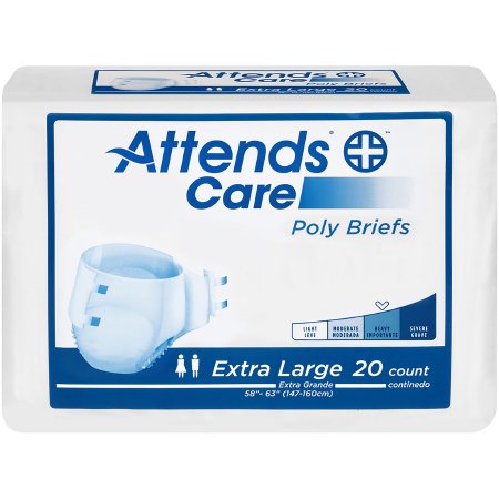 Attends Healthcare Products Unisex Adult Incontinence Brief Attends® Care X-Large Disposable Moderate Absorbency - Case of 60 - BRHC40-CS